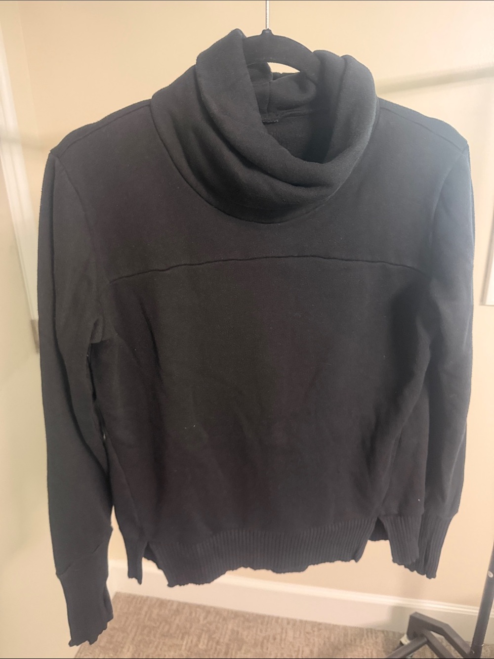ALO Yoga Black Cowl Neck Sweater